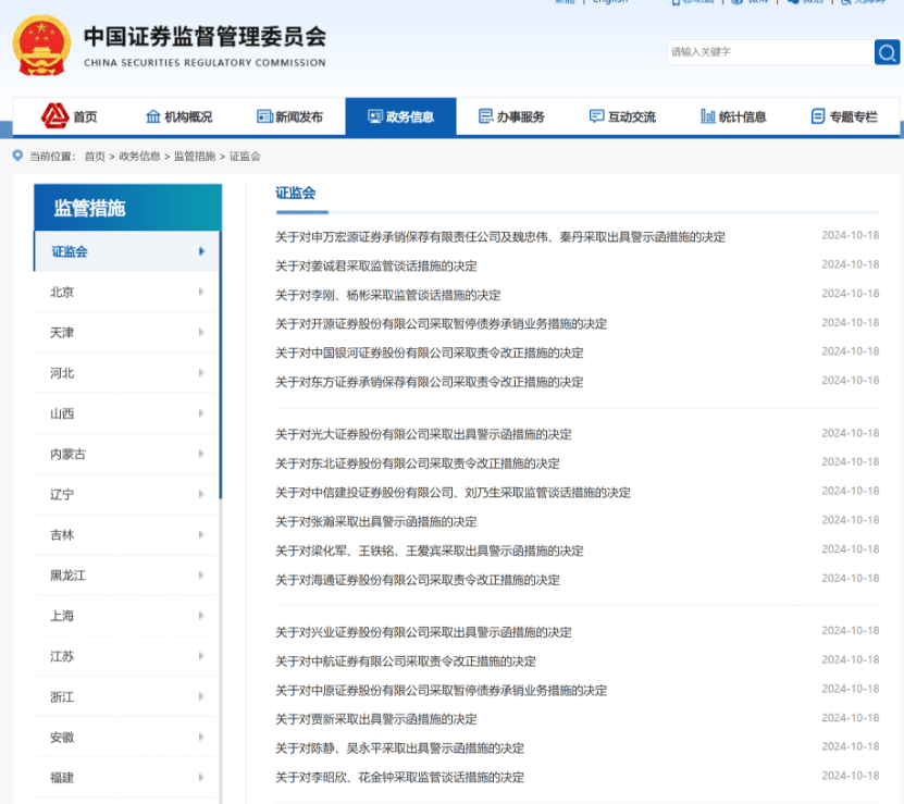 证监会阶段性收工？！一次性处罚11家证券公司！
